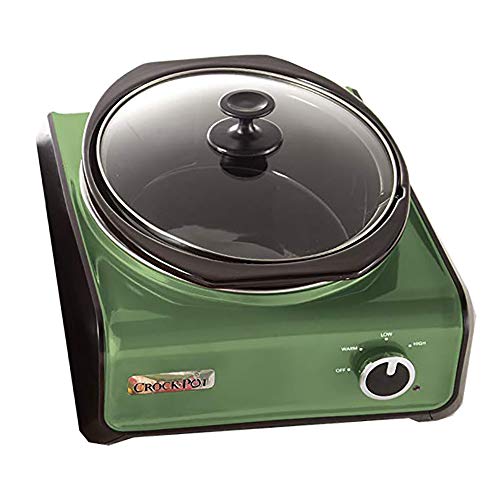Crock-Pot SCCPMD2-GR Hook Up Round Connectable Entertaining System, 2-Quart, Metallic Sage