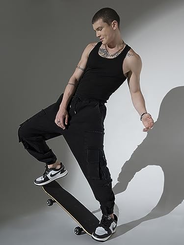 Image of Hubberholme Men's Loose Fit Cargo Jogger Jeans