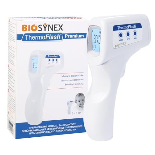 Thermomètre sans contact infrarouge THERMOFLASH Premium pour suivre la fièvre de bébé la nuit