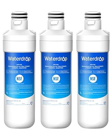 Waterdrop LT1000PC ADQ747935 MDJ64844601 filtr wody do lodówki, zamiennik dla LG® LT1000P®, ADQ74793501, ADQ74793502, Kenmore 46-9980, 9980, certyfikat NSF, opakowanie 3 szt