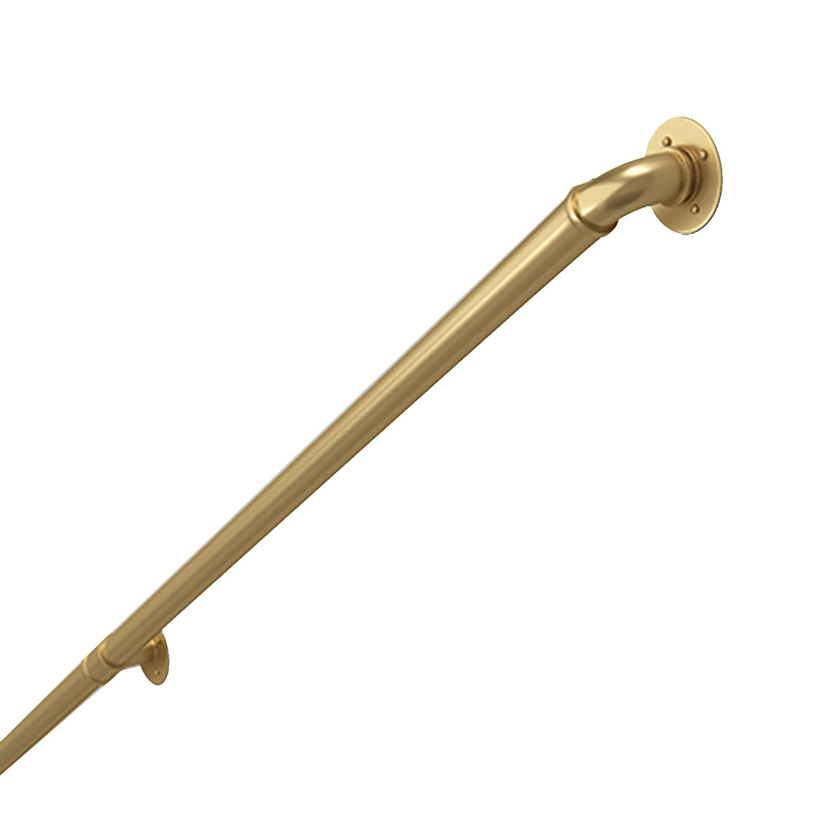 Tige de support murale en or pour une rampe d'escalier chic et robuste