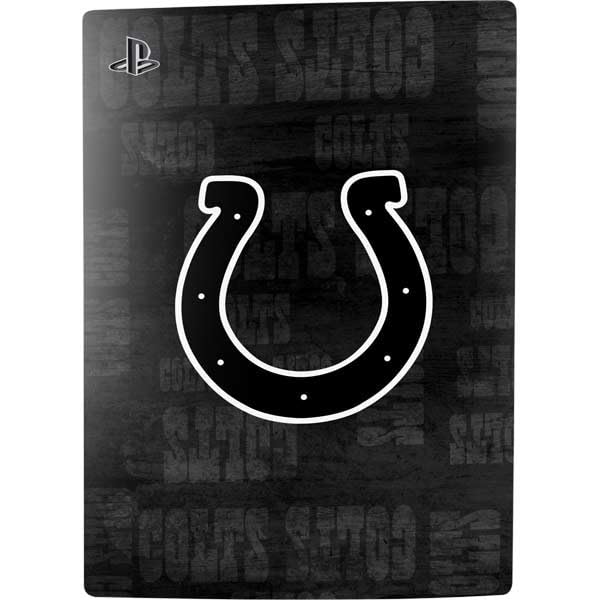 Skinit Decal Gaming Skin Compatible with PS5 Bundle - Officially Licensed NFL Indianapolis Colts Black & White Design