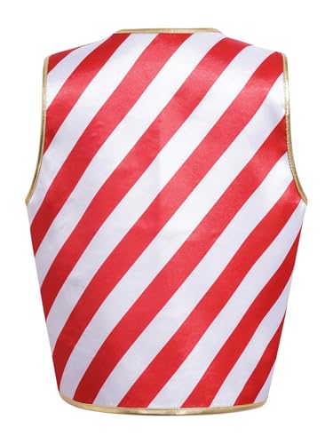 Kids Girls Stripes Vest Boys Candy Cane Outfits Xmas Waistcoat Christmas Performance Party Dress Up2