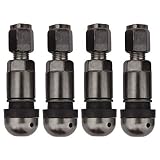 TOMALL Bolt-in Tire Valve Stem Caps Explosion Proof Tubeless TPMS Valve Stem Gray Aluminum Alloy