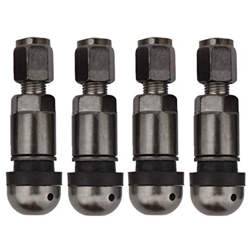 Tomall Bolt-In Tire Valve Stem Caps Explosion Proof Tubeless Tpms Valve Stem Gray Aluminum Alloy #TOP6