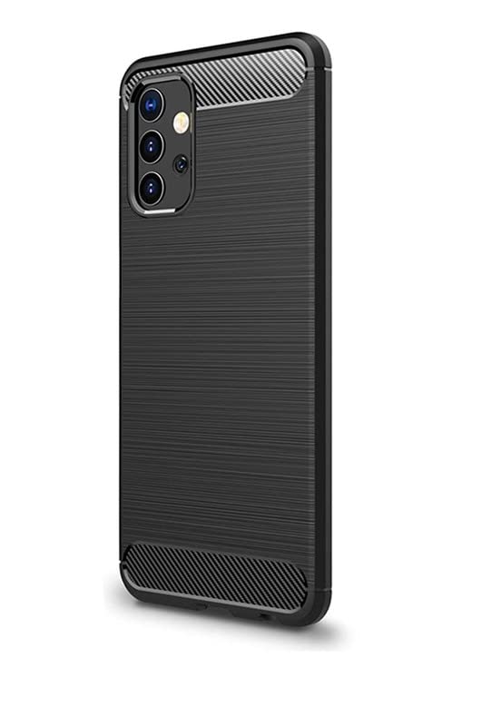 Image of NPRC Hybrid Ultra Slim Protective Case TPU Non-Slip Carbon Fiber Texture Shockproof Case Cover for Samsung Galaxy M32 5g - Black
