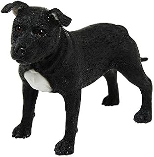 Staffordshire Bull Terrier Dog Figurine, Black