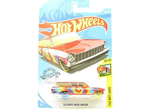 Hot Wheels 2019 Hw Art Cars '64 Chevy Nova Wagon miniatura 1