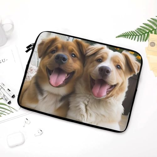 Funda slim impermeable para laptop 13 pulgadas con diseño de perros miniatura 5