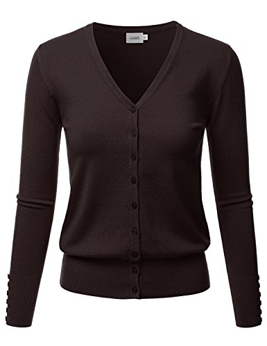 Image of LALABEE Women's V-Neck Long Sleeve Button Down Sweater Cardigan Soft Knit(S-XXL)
