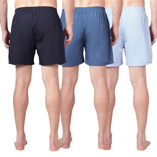 Image of Urban Scottish Solid Men's Boxer Pants 100% Cotton Material Soft and Stretchy Elastic Waist Band Dynamic Movement and Hardwearing Stitching Breathable with A Gentle Snug Fit (Pack of 3)