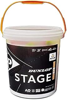 Dunlop Tennisball Stage 2 Yellow/Orange- 60, One Size, 601343