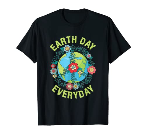 Eco Earth Day t-shirts dia da terra todos os dias t-shirt, Preto, S