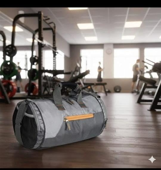 Image of Image of AniSom Multipurpose Gym Duffel Bag with Wet Pocket and Adjustable Strap for Men and Women Travel Sports Workout Bag (Grey)