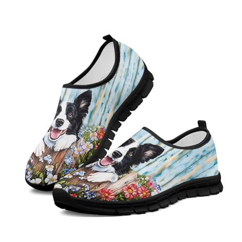 Womens Walking Shoes Arch Support Slip On Tennis Shoes Anti Skid Comfortable Breathable Sneakers US Size 5.5-13.5