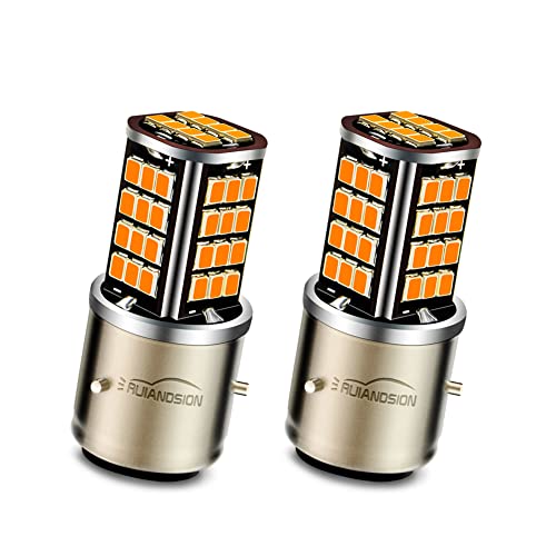 Ampoule LED BA21D 6V jaune 1000lm haute luminosité anti brouillard moto