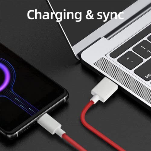 Image of Original 65W WARP Charging Adapter Cable for Oneplus 9, Oneplus 9R, Oneplus 9 Pro, Oneplus 9RT, Oneplus 8, Oneplus 8Pro Charging Cable USB to C Charging(Adapter with Cable), White (83S0001518)