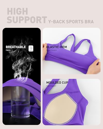 Image of RUNNING GIRL Sports Bras for Women, Molded Cup High Impact Sports Bra Workout Bras for Women High Support Racerback