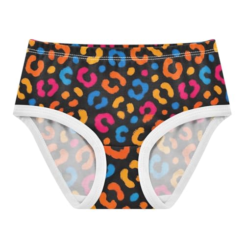 Fun Print Girls Underwear Toddler 2t Cotton Panties Little Girl Art Leopard Animal Spots Black Briefs Kids Undies