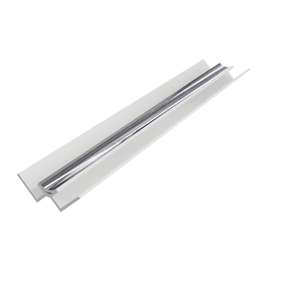 Aquariss 10mm Internal Corner Trim 2.6m Bathroom PVC Panels Wall Cladding Wet Wall Silver