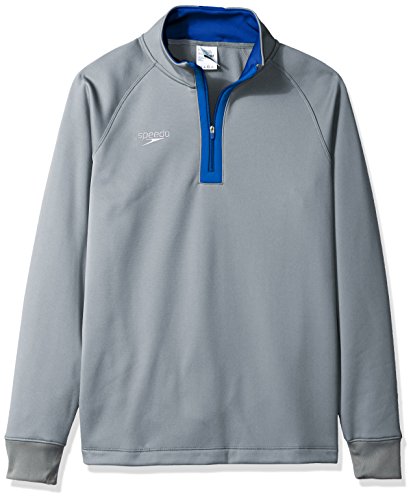 Speedo Unisex-Adult Sweatshirt 3/4 Zip Pull Over Team Warm Up Speedo Blue Small