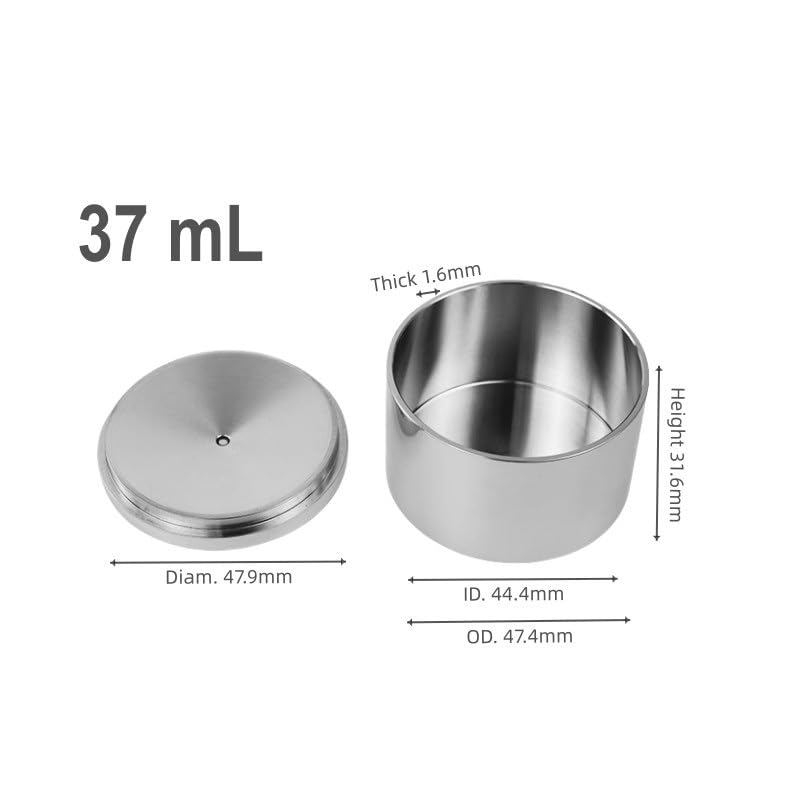 Hochpräziser spezieller Edelstahlbecher – Flüssigkeitsdichte-Messflasche (37 ml, 50 ml, 100 ml) – 1 Stück(37mL)