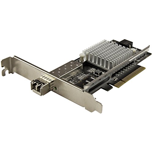 StarTech.com 10G Network Card - 1x 10G Open SFP+ Multimode LC Fiber Connector - Intel 82599 Chip - Gigabit Ethernet Card (PEX10000SRI), Black