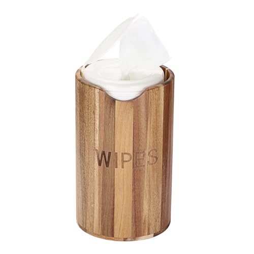 KoKone Wooden Wipes Dispenser Compatible for Clorox Lysol Farmhouse Wipes Canister Holder Cleaning Wipe Dispenser Container Decorative Wood Wipes Dispenser Keeper for Kitchen Bathroom Office