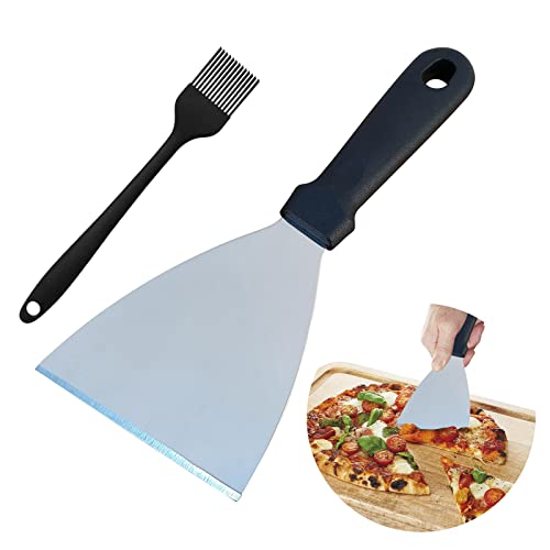 Spatola Triangolare Professionale per Pizza e Dolci - Set da 2 Pezzi, Paletta per Impasti da Cucina, Accessori