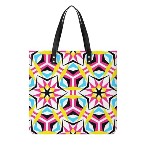 Tote bag de voyage imprimé fleur géométrique, le grand sac à bandoulière pour vos escapades
