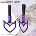 Fabbay 2 Pieces Heart Handle Keychains Car Accessory Heart Hand Strap Drift Charm for Car Interior Exterior Decoration(Purple,Devil Style)