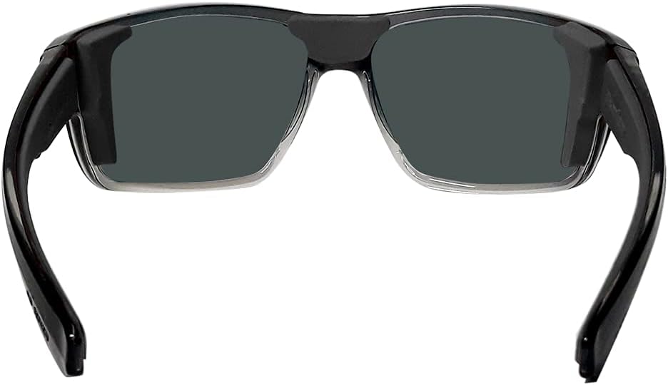 BOMBER MA104RMRF Safety Sunglasses for Men, 2-Tone Smoke Crystal frame, Red Mirror Polycarbonate Safety lens, Non-Slip foam lining, ANSI Z87+ Compliant, Safe for Rugged Activity - MA104RM - Image 3