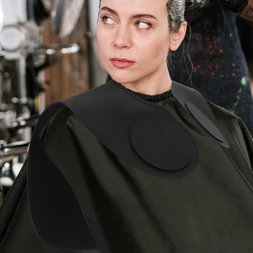 Capa de peluquería de silicona negra reusable para corte de pelo miniatura 6