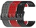 TenCloud 3 Pack Straps Compatible with Popglory/NiUFFiT/Ddidbi P66 Watch Screen 1.85 inch Bands Breathable Silicone Sport Wristbands intended for Ddidbi P66 Smartwatch (Black+Red+Grey)