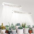 GYTF T5 Grow Lights 2 Pack, 1.4Ft 5000K White Full Spectrum LED Plant Growing Lamp Strips for Indoor Plants, Seeds Starting, Succulents, High PPFD with V-Shaped Reflector