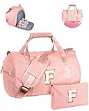 Vogewood Geschenk für Kinder im Alter von 3 4 5 6 7 8 9 10 11 12 Jahren Mädchen Turnbeutel mit Make-up-Tasche, Solid Pink, F