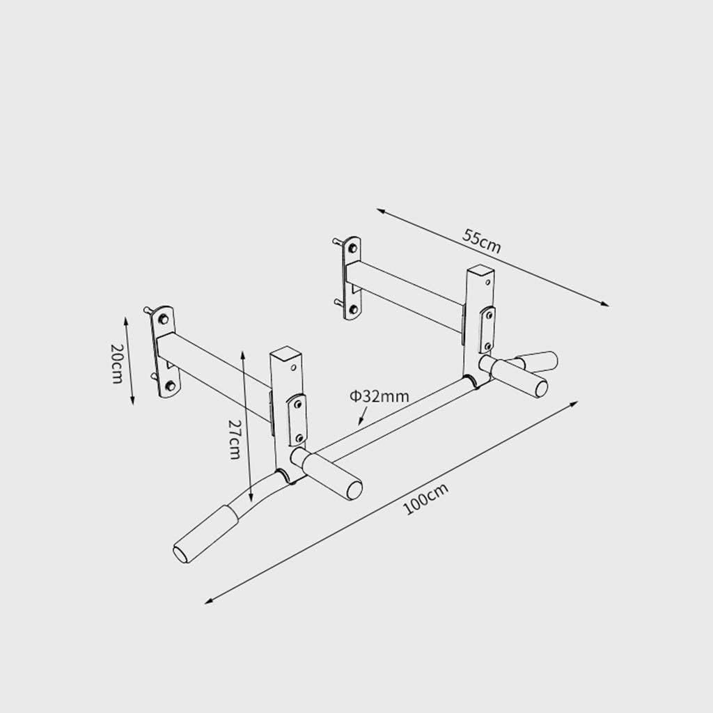 JYDQM Strength Training Pull Up Bar Pull-Up Bars ，Wall Mounted Horizontal Bar Strength Training Upper Body Workout Bar, Up Bars Bracket Workout，Load 200kg (Color : Style3)