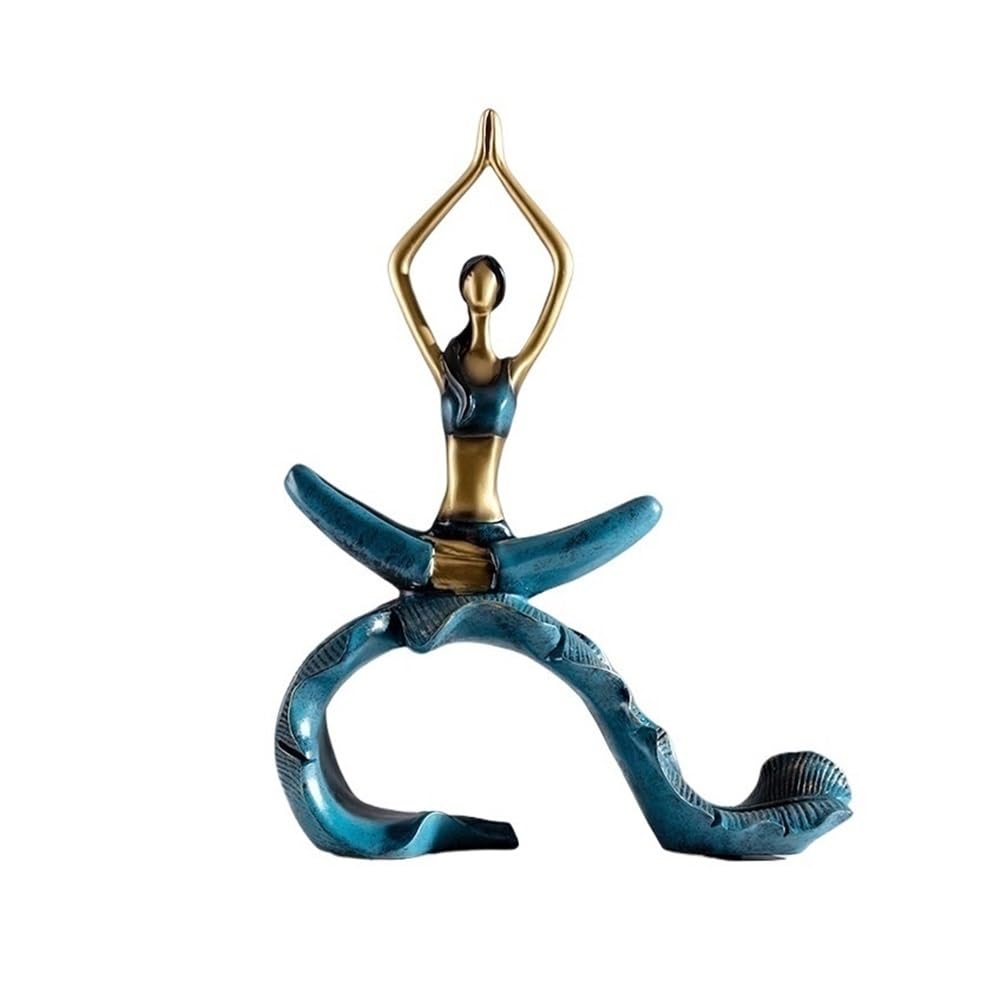 Figurine de Fille créative en résine Cadeau Idéal Déco Yoga