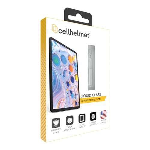 cellhelmet Liquid Glass Wipe On Nano Screen Protector | Universal Screen Protector for 4 Phones or 1 Tablet | Scratch and Shatter Protection | Made in USA