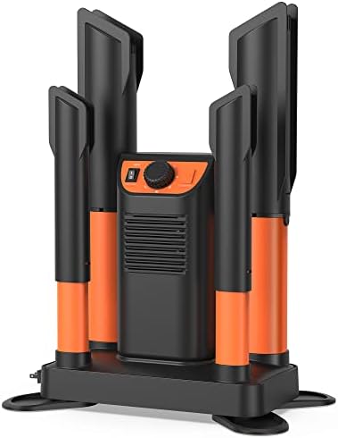 Boot Dryer Shoe Dryer, Glove Dryer & Boot Warmer with Heat Blower, Ski Boot Dryer with Adjustable Tubes & Timer, Ultra Silent, Quick Drying for Work Boots, Ski Boots, Sneakers, Gloves, Hats, Helmets