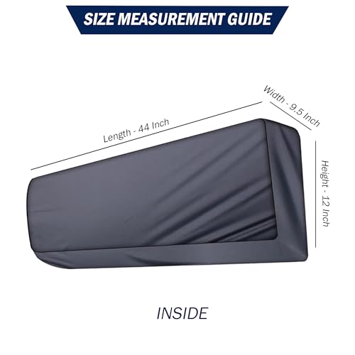 Image of Solid Split AC Cover for 1.5 Ton Indoor - Dustproof & Water Resistant Protection (Grey)