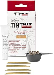 Godefroy Hair Color Kit for Spot Coloring Great For Small Areas Covers Up Gray Hairs Assorted Colors Available 4 Applicaion Kit, Light Brown, 1 Count