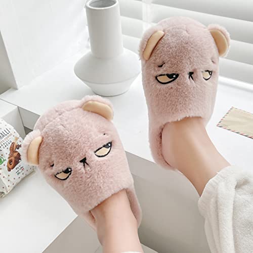 JOYEAR Bear Slippers,Teddy Bear Slippers,Thermal Slippers for Men and Women,Indoor Slippers for Animals in Winter2
