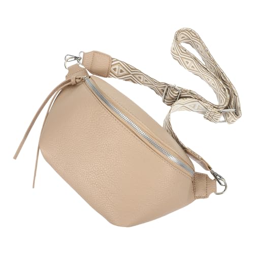 Bolso de pecho de PU y poliéster TOYANDONA con cinturón ajustable y cremallera