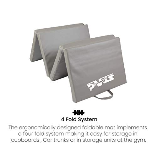 Image of STAG Multi-Purpose Foldable Fitness MAT 180 CM X 120 CM X 40 MM | Use as Tumbling mat, Gymnastics mat, Crash pad | Thick Foam | for Both Men and Women