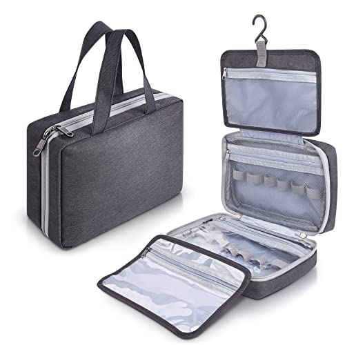 WOLFWILL Bolsa de Cosméticos Neceser Mujer Maquillaje Organizador, Bolso de Cosméticos de Viaje con Capa Intermedia Impermeable, Bolsa Plegable de Cuatro Capas 27*8*18 cm Cover