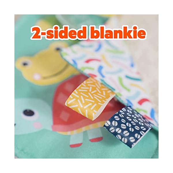 Brights Starts 12619 Stofftuch Fuzzy Feelies, extra weiches Schmusetuch, einfache Befestigung am Kinderwagen, mit… – Bild 9