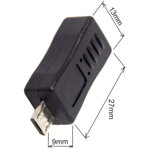 Image of Mini USB Female to Micro USB Male Connector Data for Data Sync, Charging (Mini USB F - Micro USB M) - 2 Pieces