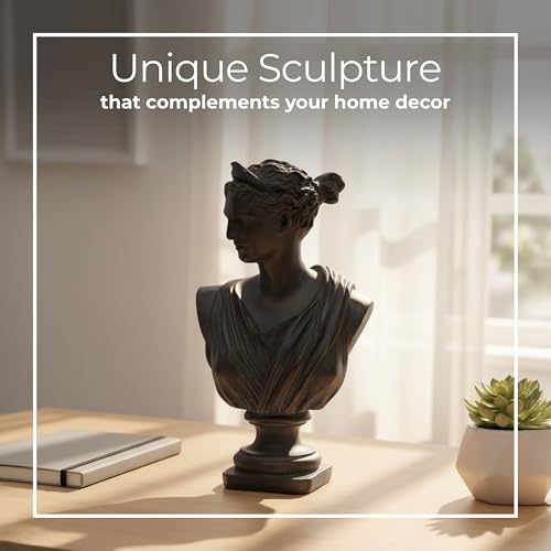 Estatua Busto Diosa Griega Resina Decorativa 12 pulg miniatura 4