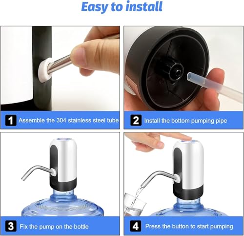 Image of Water Dispenser Pump Automatic Wireless Water Can Dispenser Pump for 20 Litre Bottle Water Can Stand Jar Dispenser for Home Office Camping PartiesPack of 1